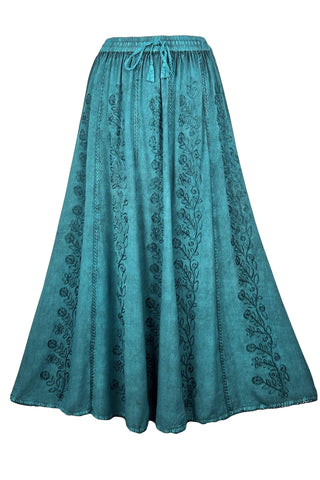 Marpha Rayon Medieval Embroidered Maxi Skirt