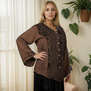 Sarangkot Rayon Velvet Gothic Blouse