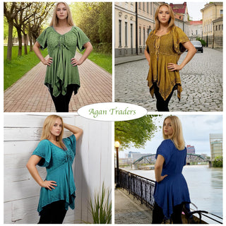 Gorkha Rayon Asymmetrical Blouse