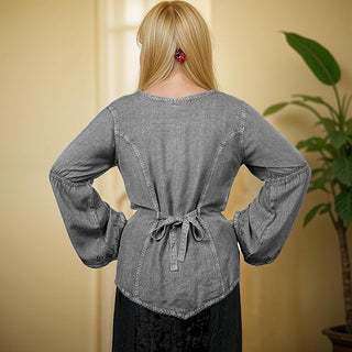Sarangkot Rayon Velvet Gothic Blouse