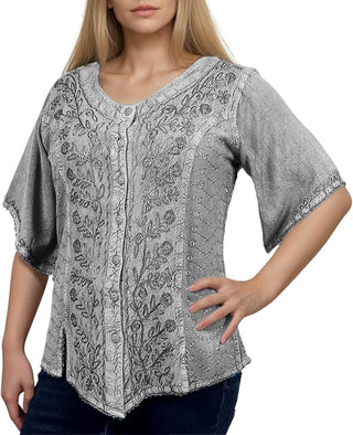 Patan Rayon Medieval Embroidered Blouse
