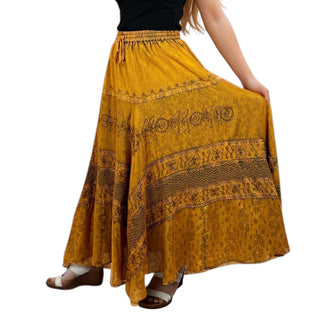 Lamjung Rayon Renaissance Embroidered Maxi Skirt