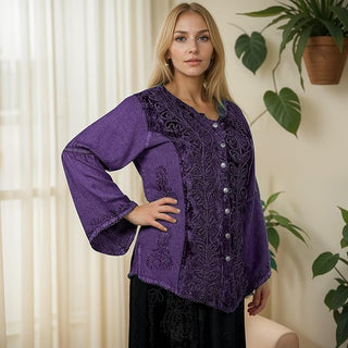 Sarangkot Rayon Velvet Gothic Blouse