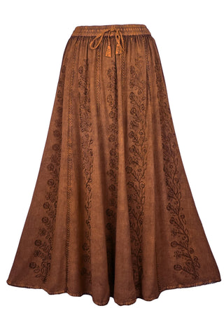 Marpha Rayon Medieval Embroidered Maxi Skirt