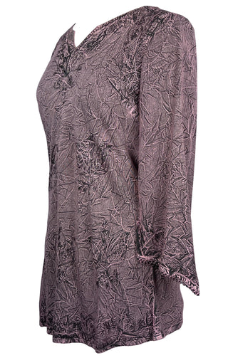 Embroidered Rayon Renaissance Blouse - Agan Traders, Plum