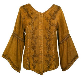 Kagbeni Rayon Gothic Embroidered Blouse