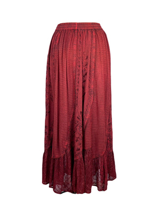 954 SKT Gypsy Medieval Renaissance Skirt - Agan Traders, B Red