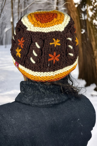 Lubhu Lambswool Cable Knit Skull Cap & Mittens