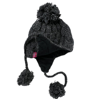Solid Cable Knit Crochet Wool Fleece Beanie Hat - Agan Traders, Charcoal
