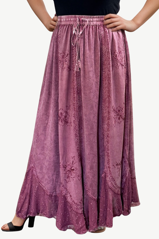 Langtang Rayon Gothic Scalloped Skirt