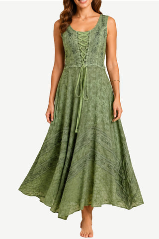 Rapti Rayon Embroidered Dress