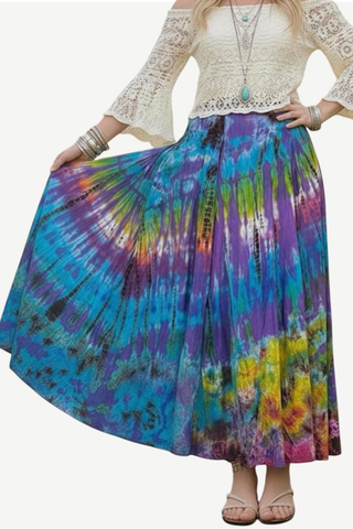 Annapurna Cotton Tie-Dye Lined Skirt