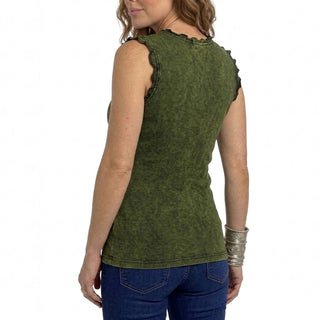 Narayangarh Stonewashed Knit Cotton Tank Top