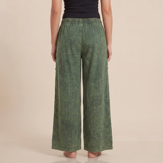 Bishnumati Cotton Embroidered Wide-Leg Palazzo Pants