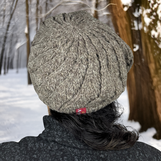 Dharmasthali Flower Appliqué Lambswool Beret