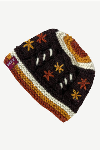Lubhu Lambswool Cable Knit Skull Cap & Mittens