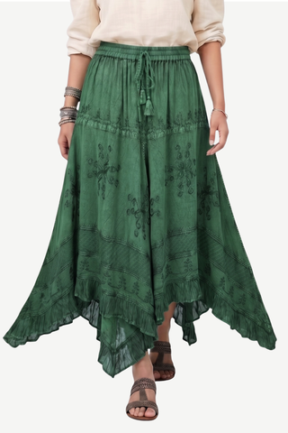 Nepalgunj Rayon Medieval Netted Lace Skirt