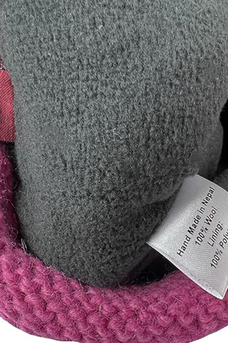 Balthali Lambswool Fleece-Lined Rib Knit Beanie