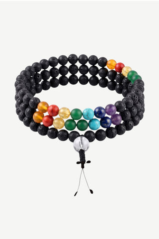 Chame Seven Chakra Lava Stone Mala