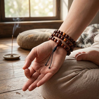 Muktinath Rosewood Rudraksha 108-Bead Mala