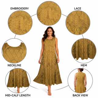 Thame Rayon Boho Button-Down Sundress