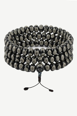 Thamserku Yak Bone Mandala 108-Bead Prayer Mala