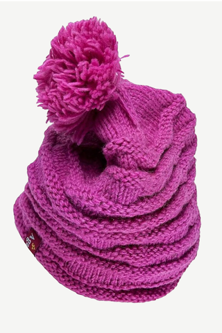 Balthali Lambswool Fleece-Lined Rib Knit Beanie