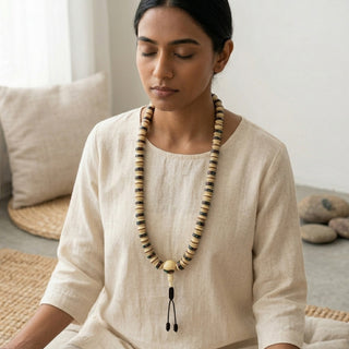 Gosainkunda Yak Bone 108-Bead Mala