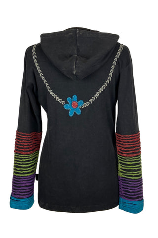 CJKT 31 Agan Traders Nepal Bohemian hoodie Jacket - Agan Traders, Black Multi