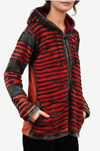 Bahundanda Rib Cotton Razor-Cut Fleece Hoodie