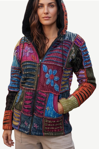 Ghodaghodi Rib Cotton Fleece-Lined Razor-Cut Hoodie