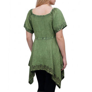 Gorkha Rayon Asymmetrical Blouse