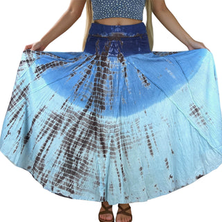 Annapurna Cotton Tie-Dye High-Waist Maxi Skirt
