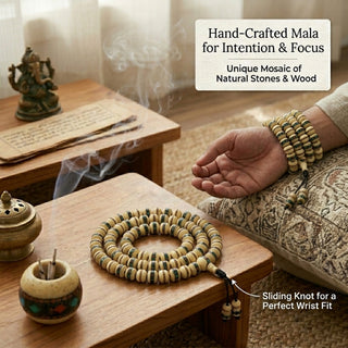 Gosainkunda Yak Bone 108-Bead Mala