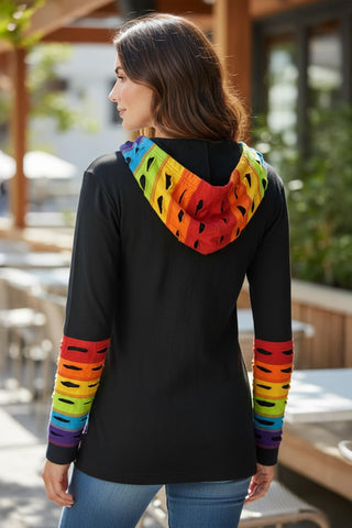 Rolpa Razor-Cut Rib Cotton Hoodie