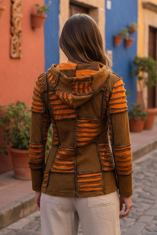 Bhaktapur Razor-Cut Rib Cotton Hoodie