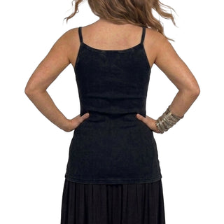 Jorsale Cotton Razor-Cut Spaghetti-Strap Cami