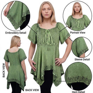 Gorkha Rayon Asymmetrical Blouse