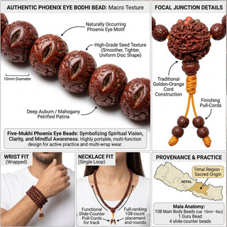 Lwang Phoenix Eye Bodhi Seed Mala