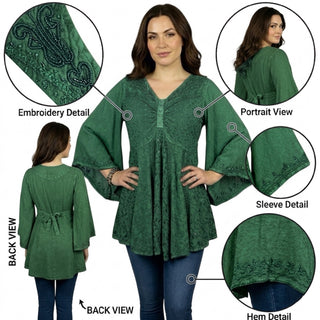 Budhabare Rayon Medieval Embroidered Blouse