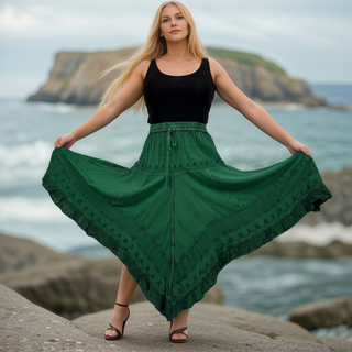 Nepalgunj Rayon Medieval Netted Lace Skirt