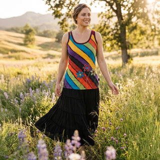 Rolwaling Rib Cotton Patchwork Cami