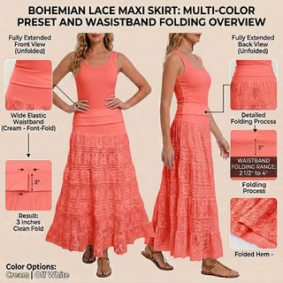 Lhotse Cotton Lace Tiered Maxi Skirt