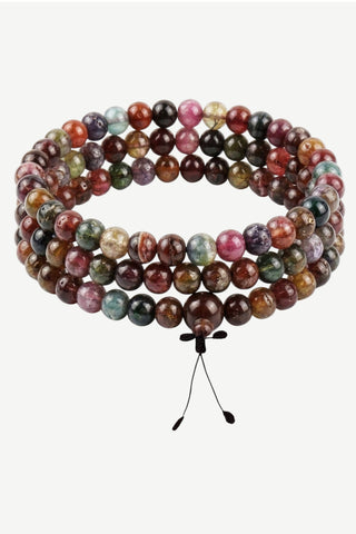 Hattiban Pink Agate Mala Necklace