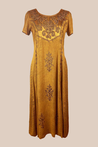 Palpa Rayon Gothic Embroidered Dress