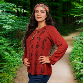 Gulmi Rayon Medieval Embroidered Blouse