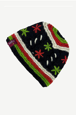 Lubhu Lambswool Cable Knit Skull Cap & Mittens