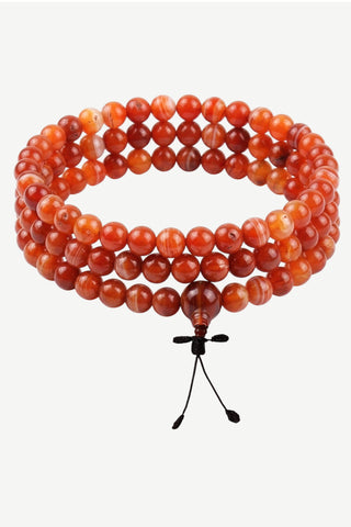 Sandhikharka Red Sardonyx Mala Necklace