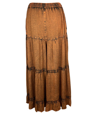 203 P Rayon Viscose Palazzo Belly Bottom Pant Trouser - Agan Traders, Rust