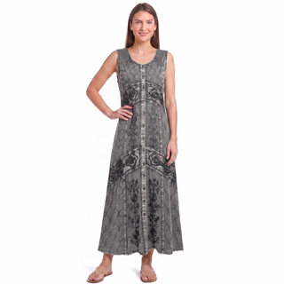 Chamlang Rayon Embroidered Sleeveless Sundress